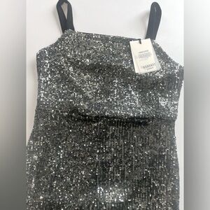Bardot Juniors Girls 18 Illy Gunmetal‎ Sequin Jumpsuit NWT Shimmer Era's Tour